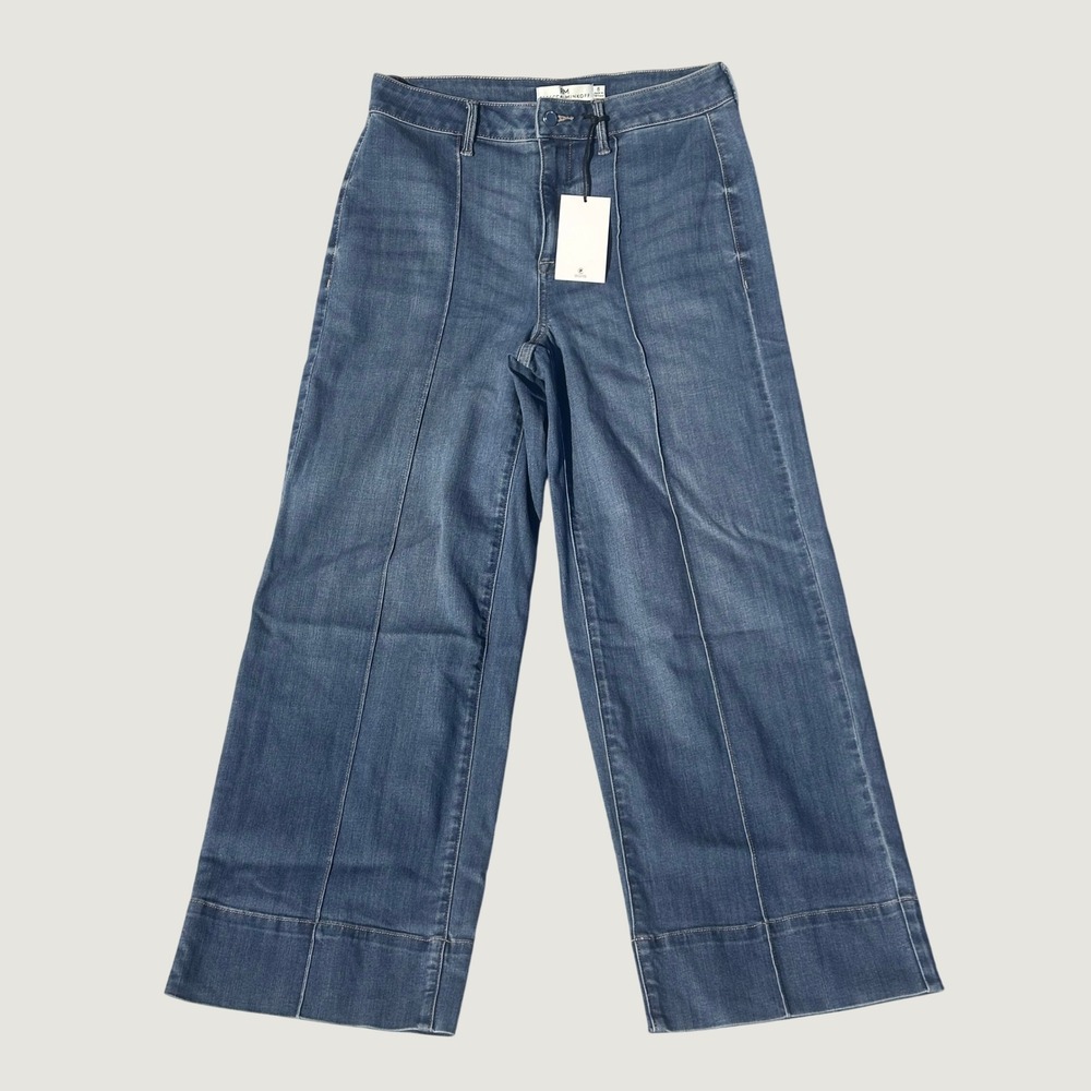 Rebecca Minkoff Womens Wide Leg Front Seam Denim Jeans Blue Size 6